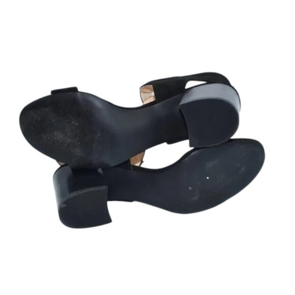 Nine West Big Buckle Sandals Chunky Heels - Picture 6 of 6